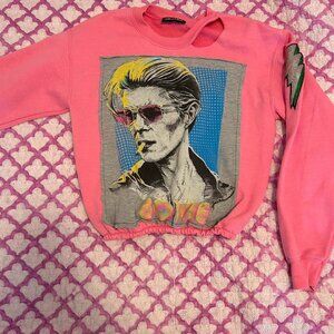 SOJARA David Bowie pink sweatshirt